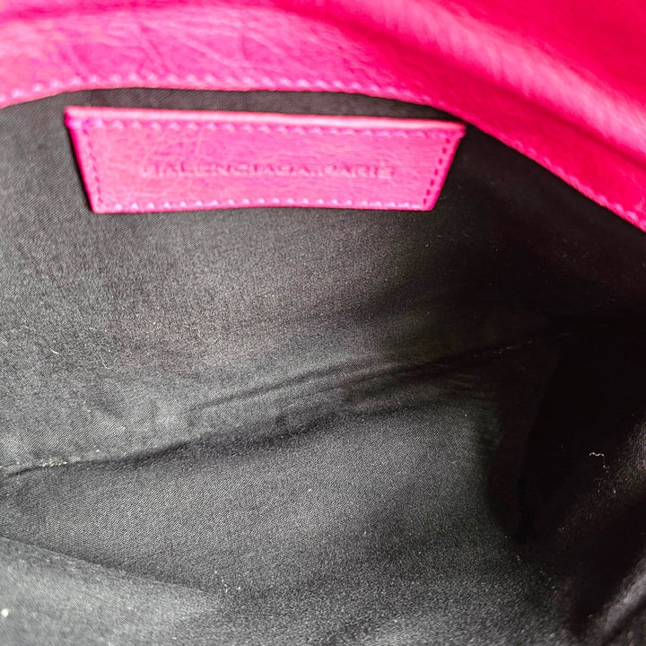 Balenciaga Motorcross Giant 21 Envelope Clutch Bag Pink Leather Mirror 186182
