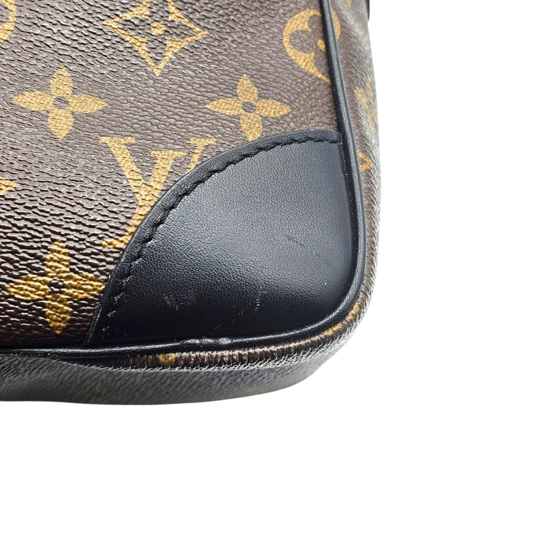 Louis Vuitton Porte Documents Voyage Monogram PM Macassar Briefcase Bag