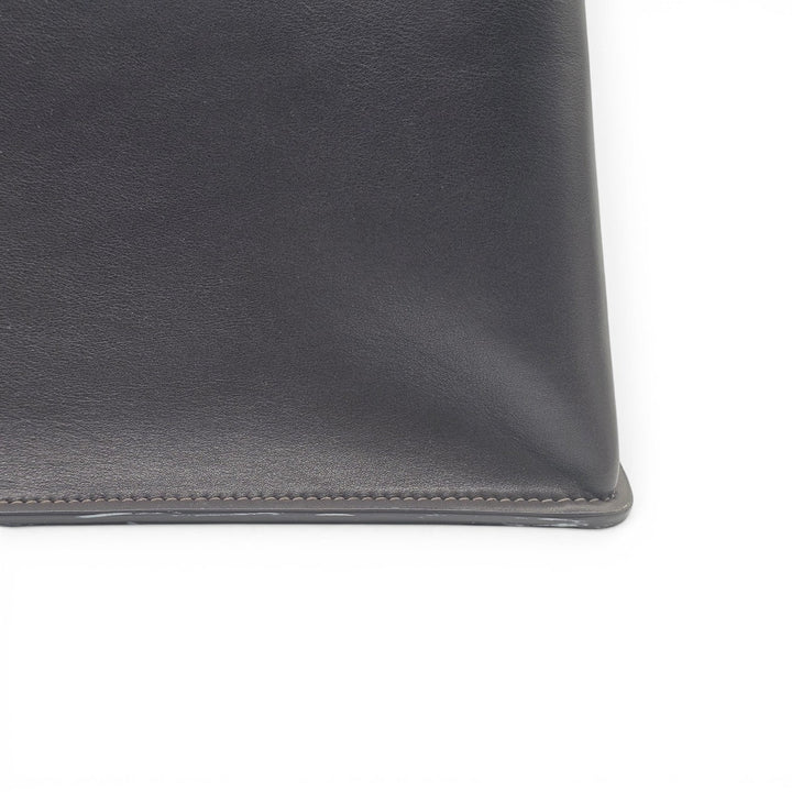 The Row Idaho Large Leather Tote in Dark Brown