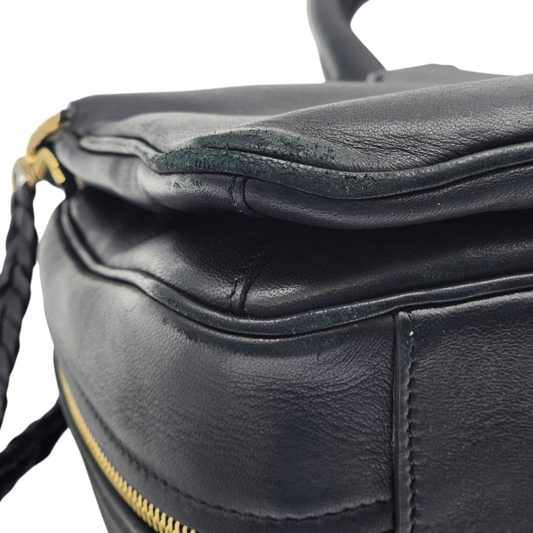 Celine Phoebe Triptyque Leather Shoulder Bag Satchel Black - New $3800