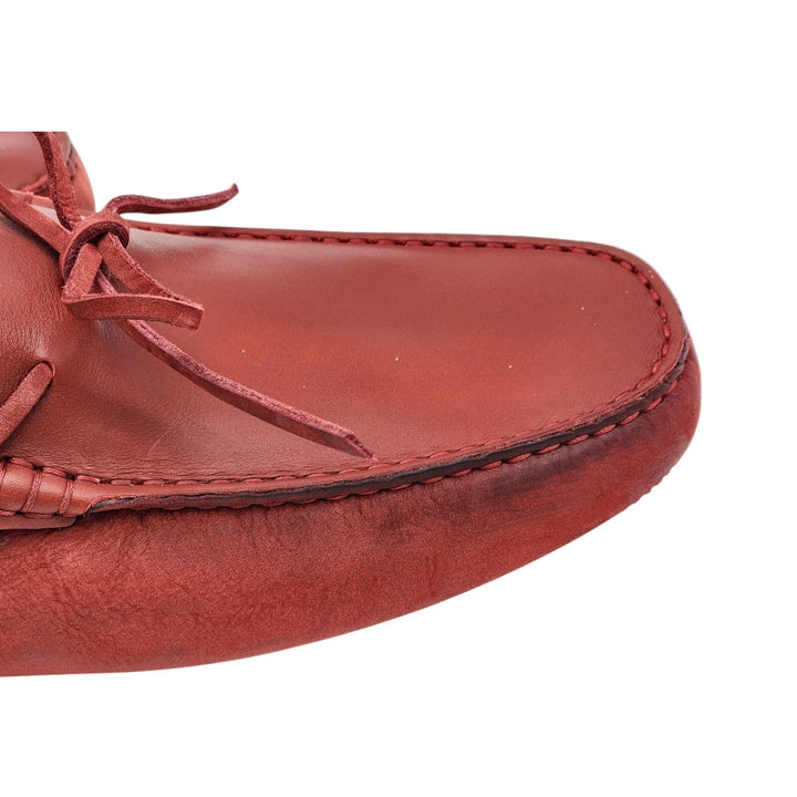 Tod’s for Ferrari Leather Gommino Driving Loafers Red UK 11.5 US 12.5