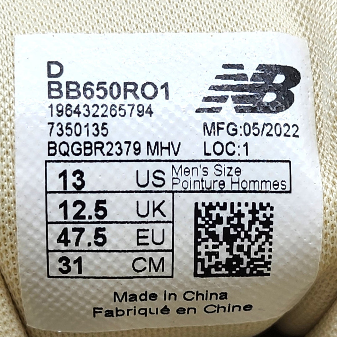 New Balance x Aime Leon Dore 650R BB650R01 Sneakers Grey EU 47.5 US 13 - NWB