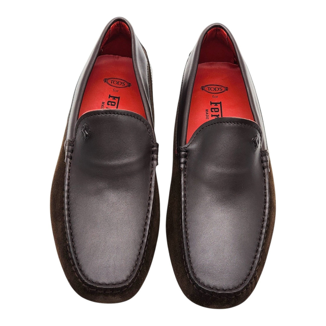 Tod’s for Ferrari Gommino Driving Leather Loafers Black UK 7 US 8.5 - NWB