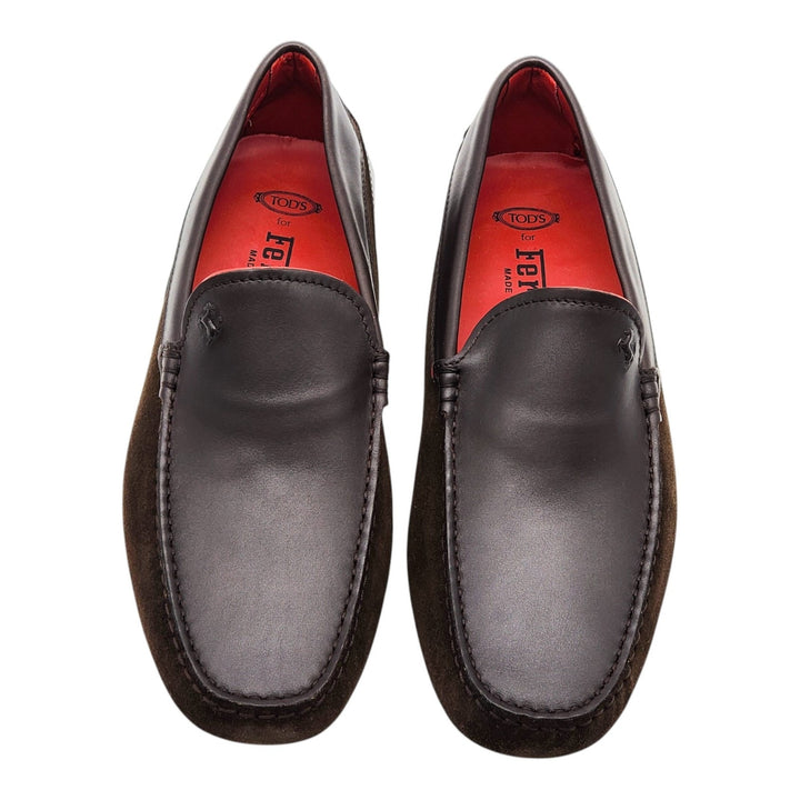 Tod’s for Ferrari Gommino Driving Leather Loafers Black UK 7 US 8.5 - NWB