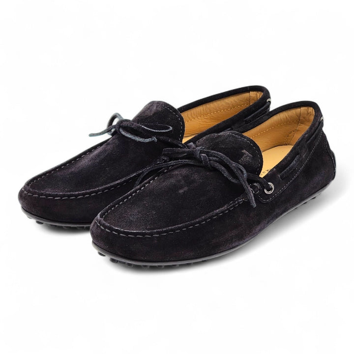 Tod's City Gommino Driving Men's Suede Loafers Black UK 6 US 7.5