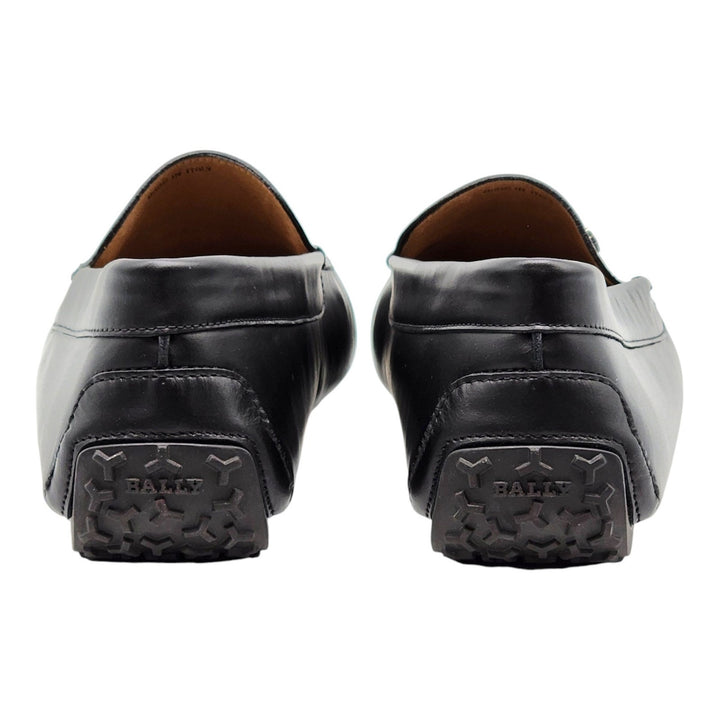 Bally Men’s Leather Driver Loafers Black UK 12 US 13 EU 46