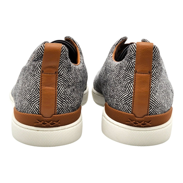 Ermenegildo Zegna Triple Stitch Wool Sneakers S5346Z Gray EU 12 US 13