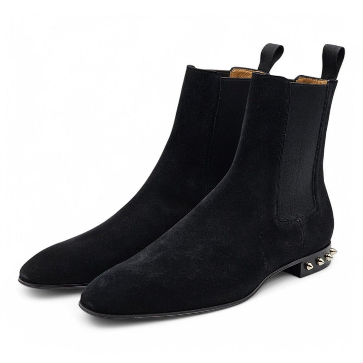 Christian Louboutin So Roadie Flat Suede Boots Black EU 41 US 8
