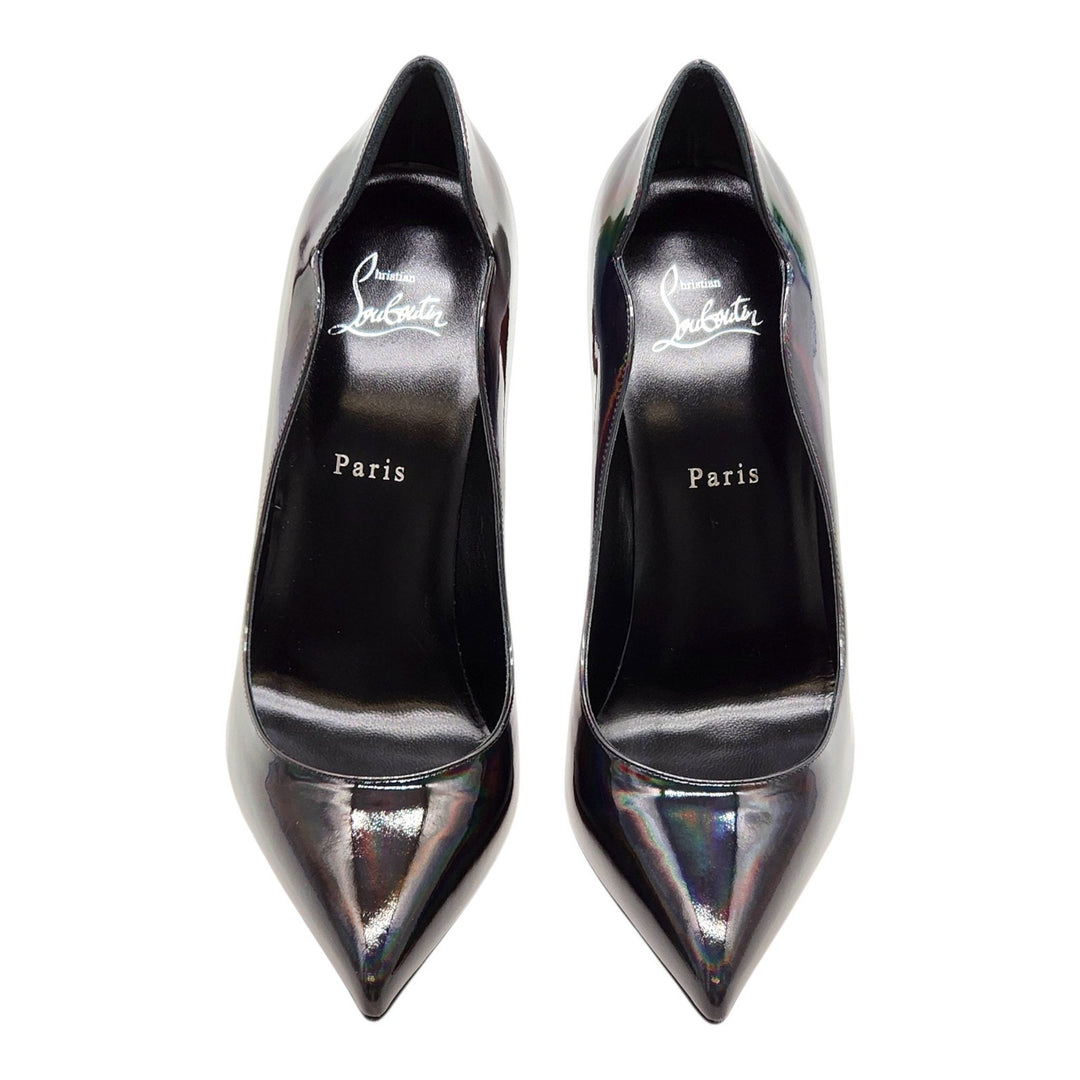 Christian Louboutin Hot Chick Iridescent Calf Leather Pumps Black EU 40.5 US 10