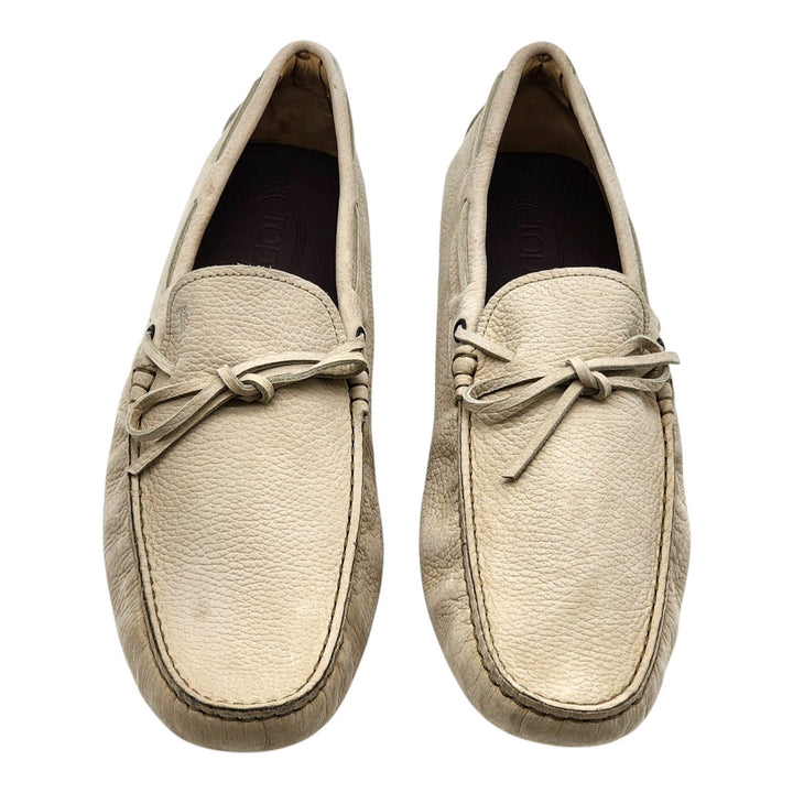 Tod's City Gommino Driving Men's Leather Loafers Beige UK 13 US 14.5