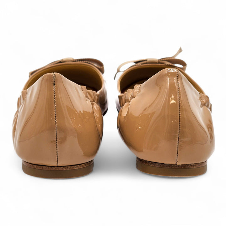 Christian Louboutin Gloriana Patent Leather Ballet Flats Nude EU 39.5 US 9 $745