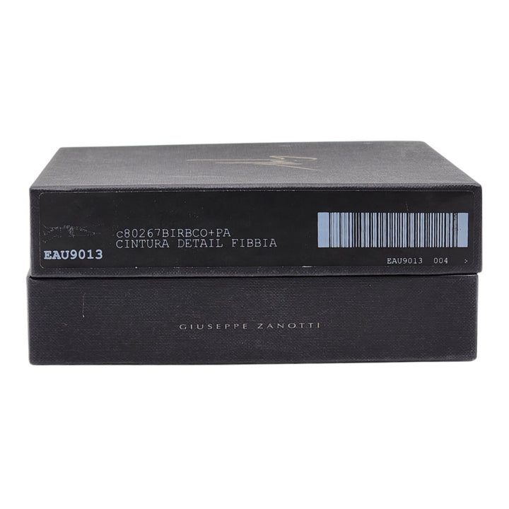 Giuseppe Zanotti Silver Logo Adjustable Leather Belt Unisex One Size