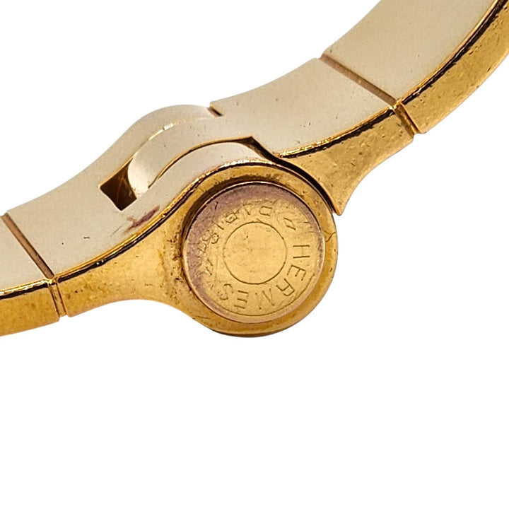 Hermès Charnière Uni Bracelet Gold-Tone Enamel Made in France