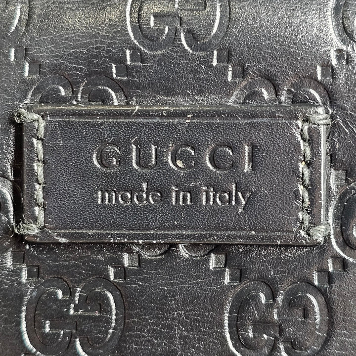 Gucci Guccissima GG Signature Small Day Leather Backpack Unisex 450967 Black