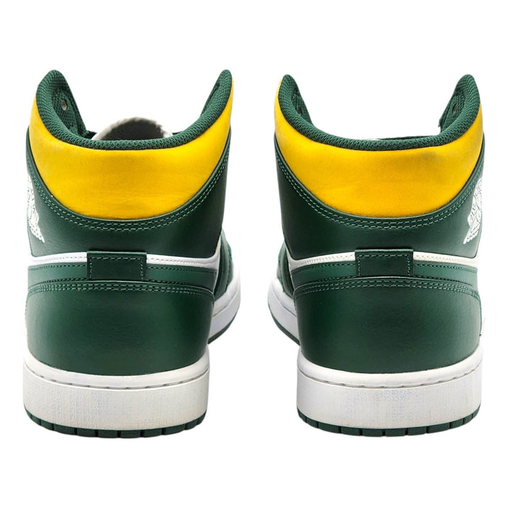 Nike Air Jordan 1 Mid 554724-371 Leather Sneakers Noble Green US 11