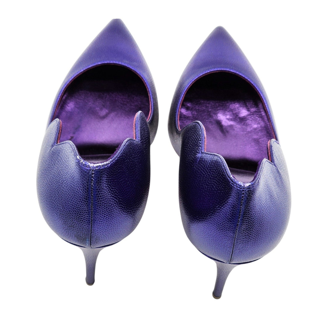 Christian Louboutin Hot Chick Leather Pumps 100 Purple EU 38.5 US 8