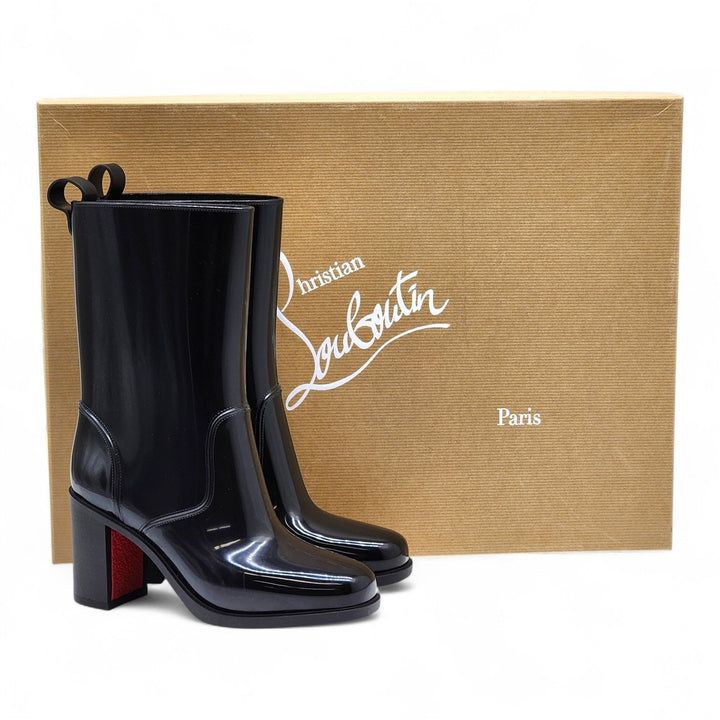 Christian Louboutin Loubirain PVC Rubber Women's Rain Boots Black EU 34 US 4
