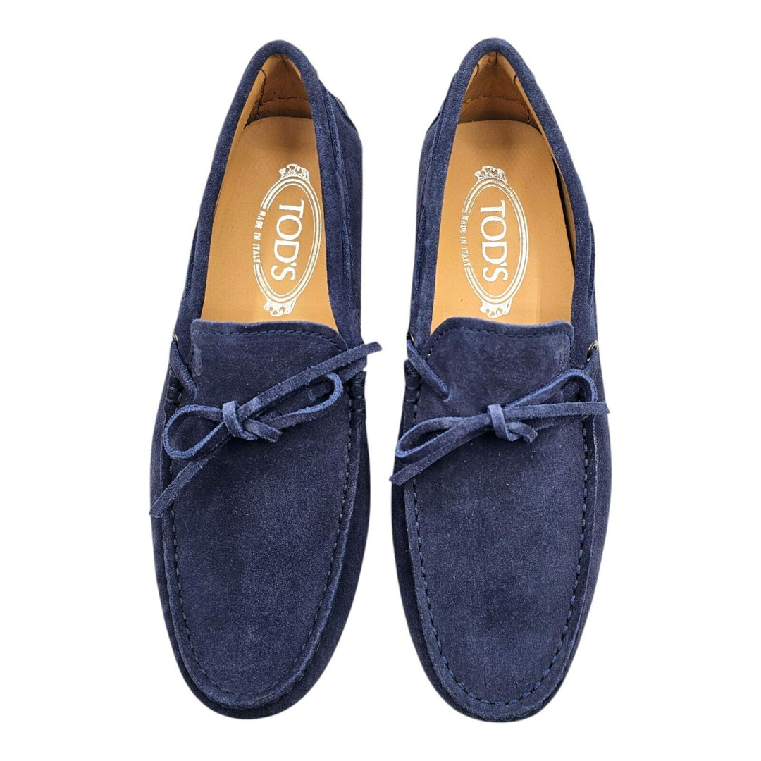 Tod's Driving Shoes City Gommino Suede Loafers Blue US 6.5 UK 5.5