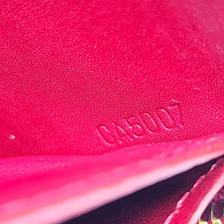 Louis Vuitton Vernis Patent Leather Monogram Zippy Wallet Red Complete with Box