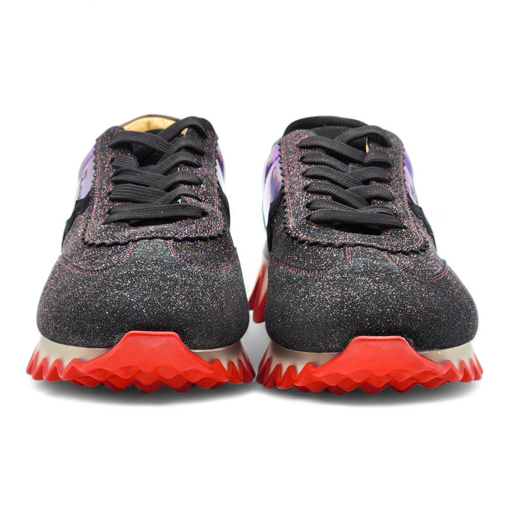 Christian Louboutin Loubishark Black Purple Red Men's Sneakers EU 44 US 11