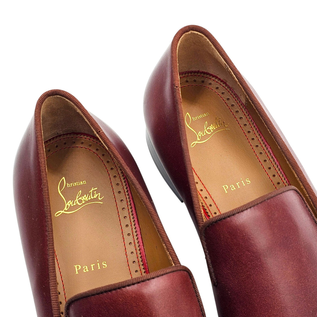 Christian Louboutin Danny Flex Leather Loafers in Brown Size 44 US 11 - $1120