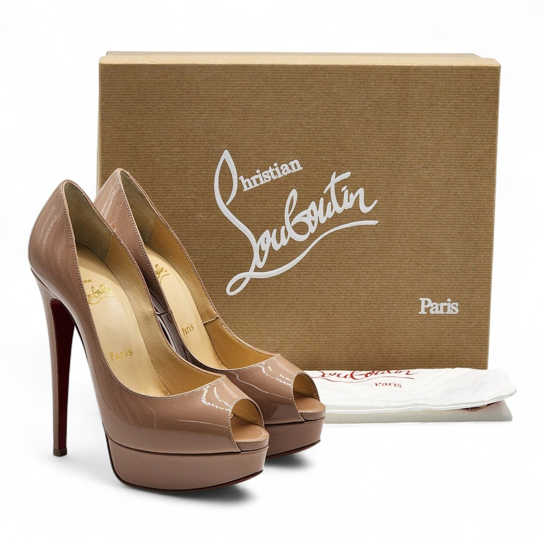 Christian Louboutin Lady Peep Leather Pumps 150 EU 36 US 5.5