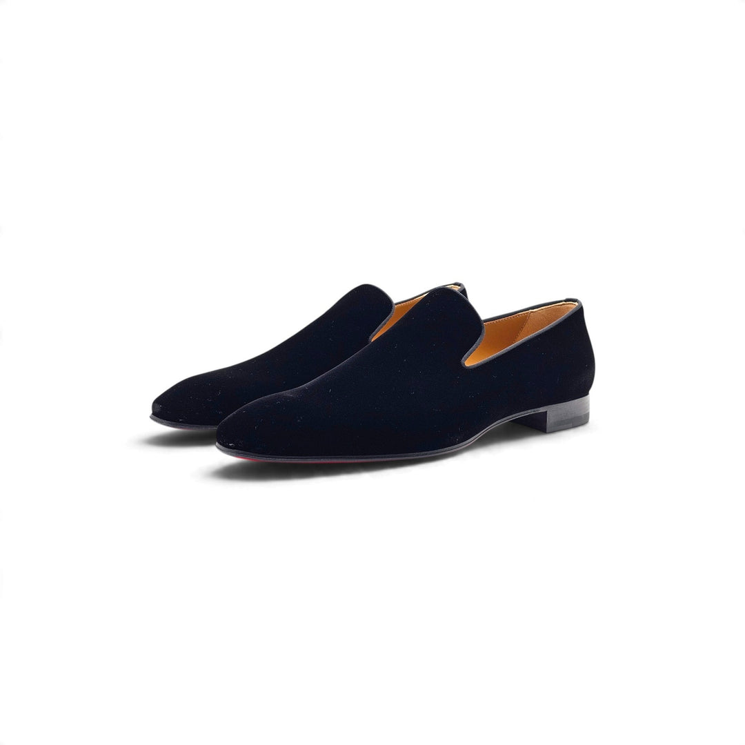 Christian Louboutin Dandelion Velvet Tuxedo Loafers Black EU 44 US 11 - NWOB
