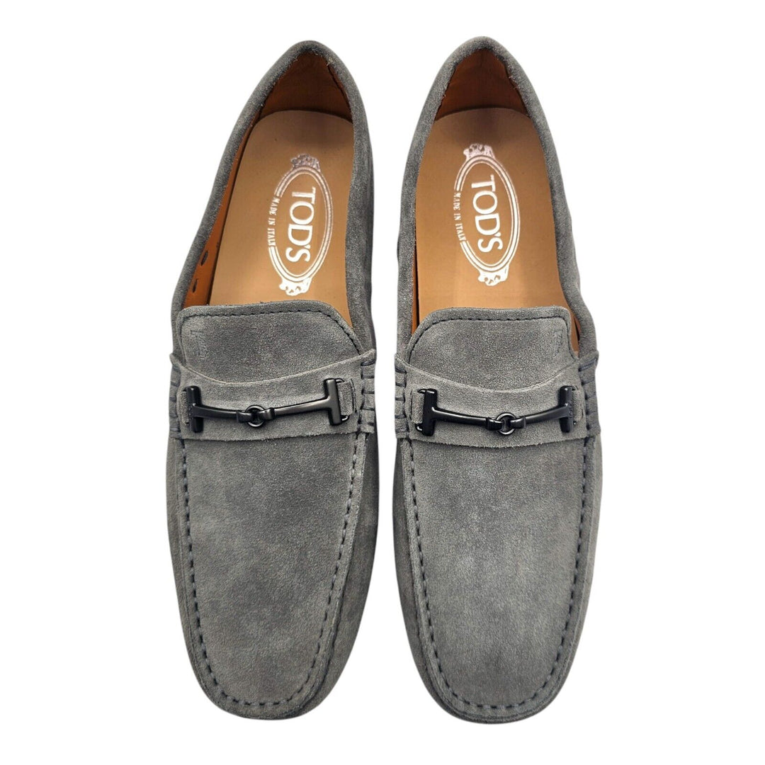 Tod’s Men’s City Gommino Suede Driving Shoes Gray US 9 UK 8