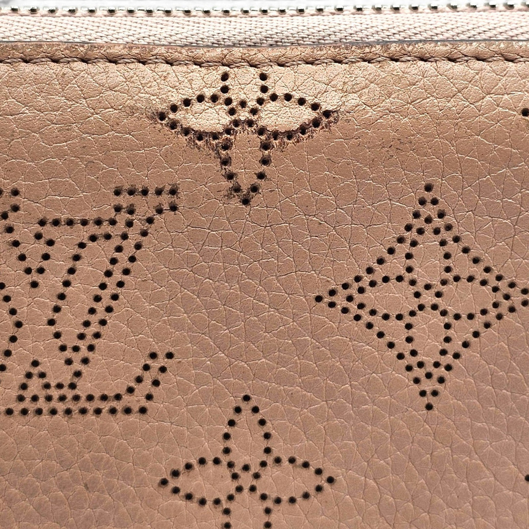 Louis Vuitton Mahina Zippy Wallet Perforated Leather Long Continental Pink