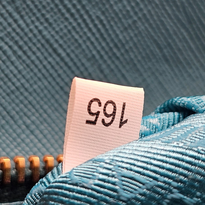 Prada Nylon and Leather Chain Shoulder Bag in Turquoise Blue - New $2250