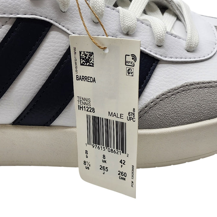 Adidas Barreda IH1228 Men's Leather Tennis Shoes White Navy Gray US 8.5