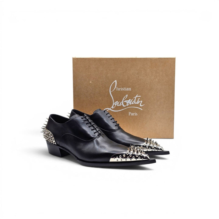 Christian Louboutin Cheliviss Meteor Leather Oxford Shoes EU 44.5 US 11.5