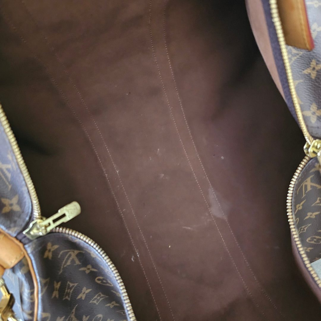 Louis Vuitton Keepall Bandouliere 55 Duffle Travel Bag LV Monogram Canvas