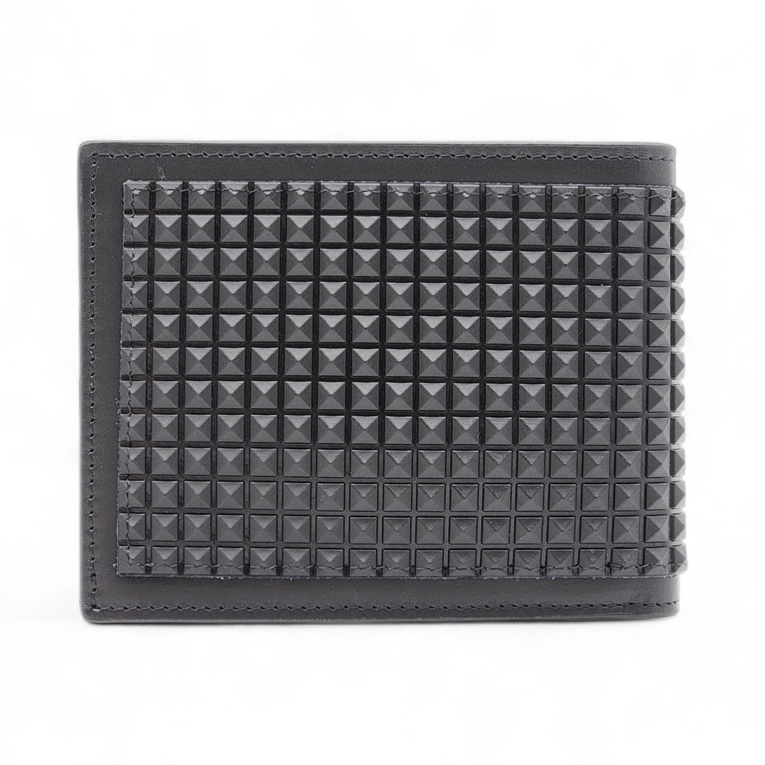 Giuseppe Zanotti Studded Leather Bifold Men's Wallet in Black