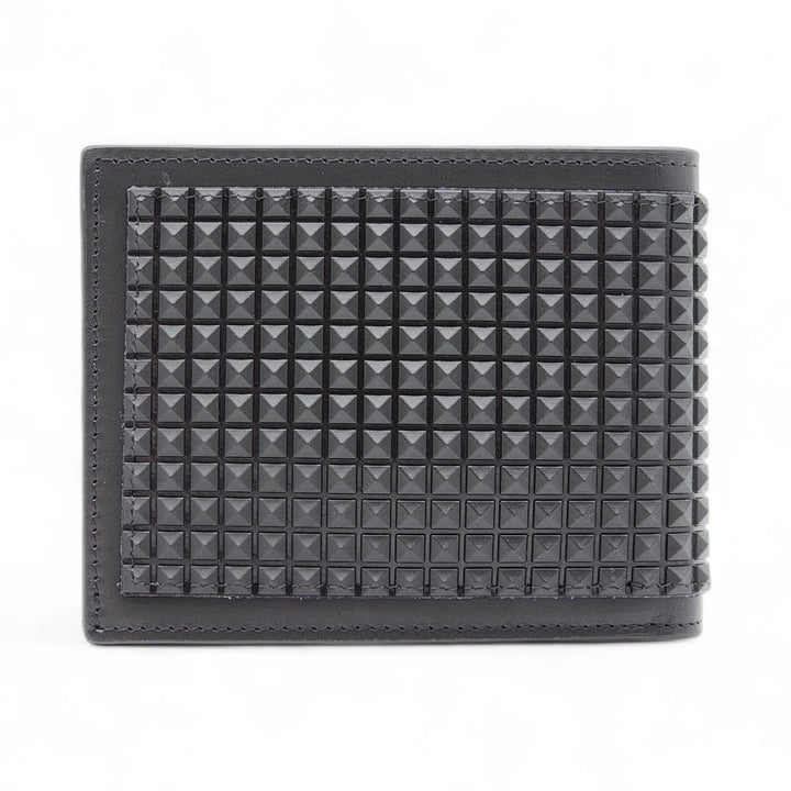 Giuseppe Zanotti Studded Leather Bifold Men's Wallet in Black