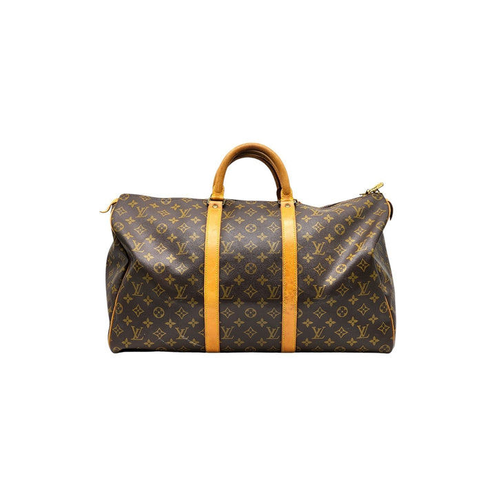 Louis Vuitton Keepall Bandouliere Duffle 45 Brown Canvas
