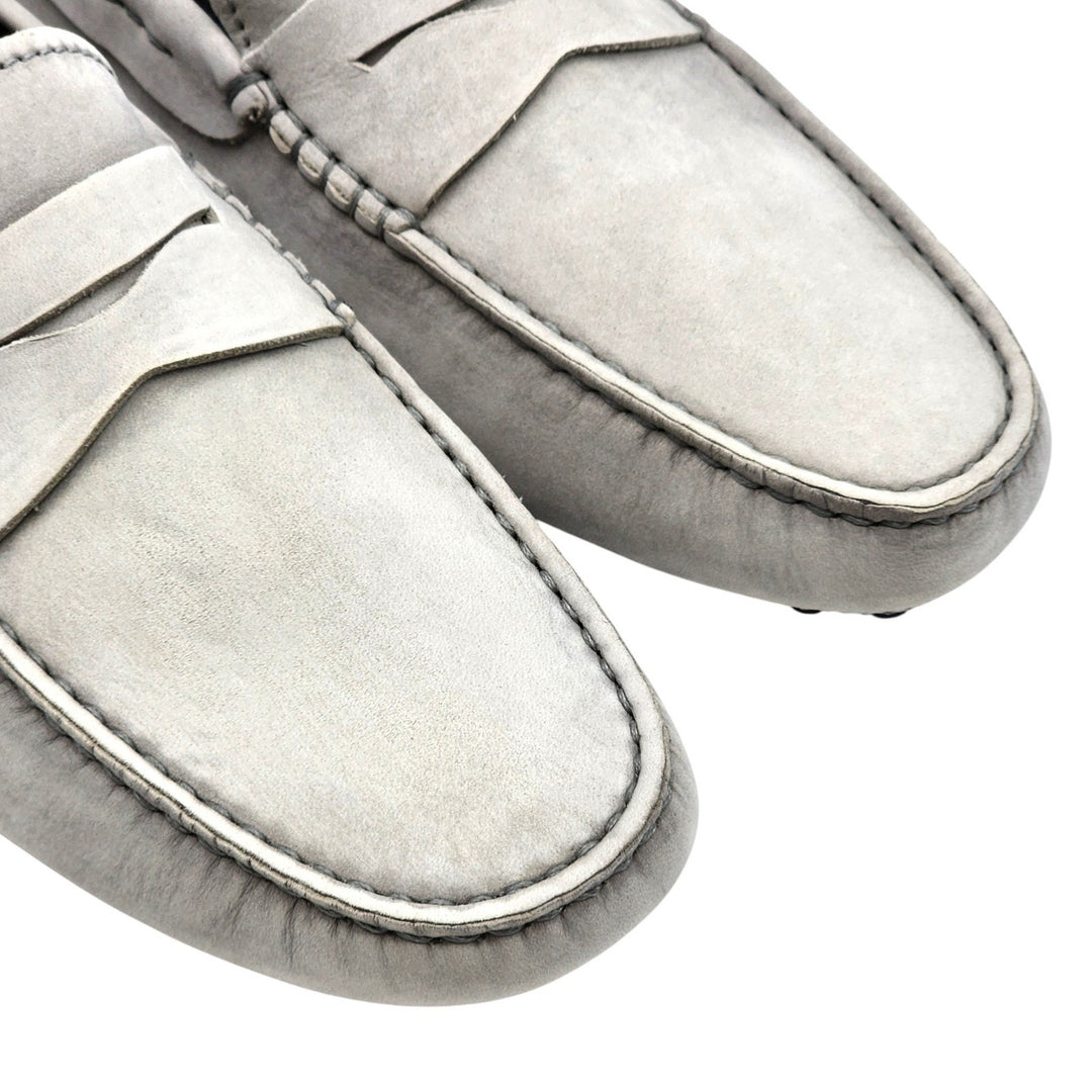 Tod’s City Gommino Suede Driving Loafers Light Gray UK 6 US 7.5 - New $695