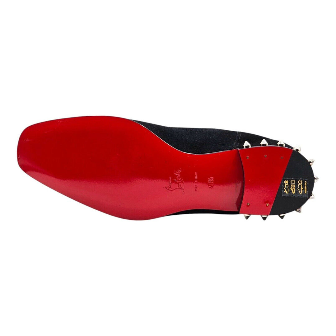 Christian Louboutin So Roadie Flat Suede Boots Black EU 40.5 US 7.5