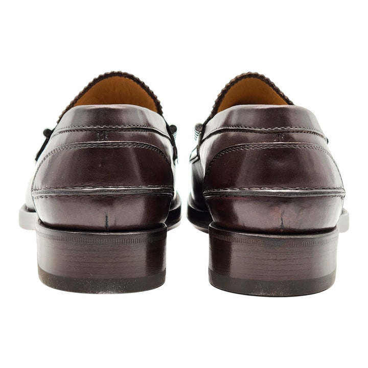 Christian Louboutin Leather Loafers with metal ornament Brown EU 42.5 US 9.5 NWB