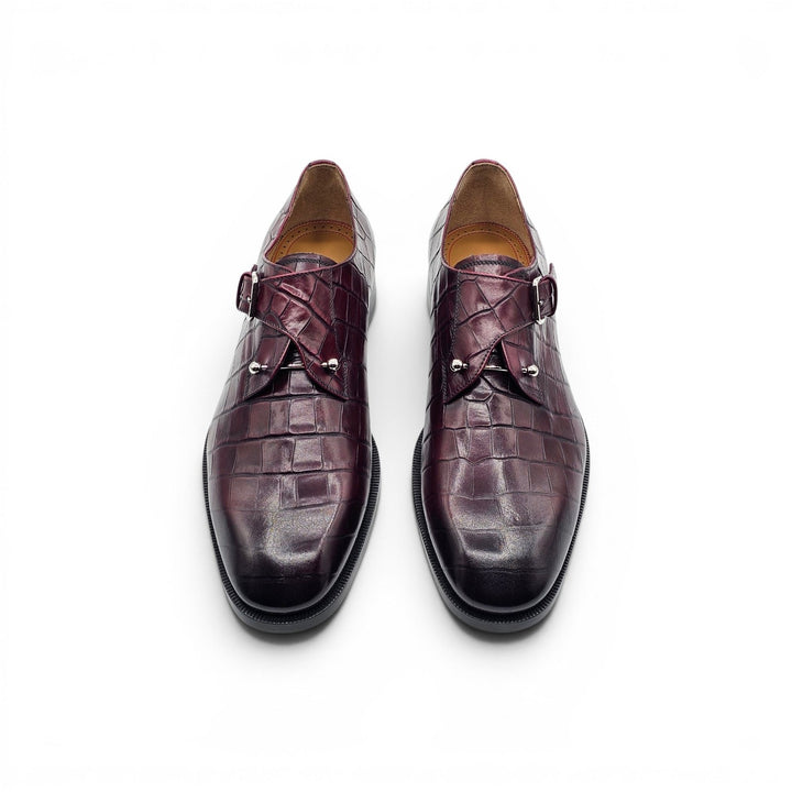 Christian Louboutin Chambelimonk Calf Leather Derby Shoes Black EU 42 US 9