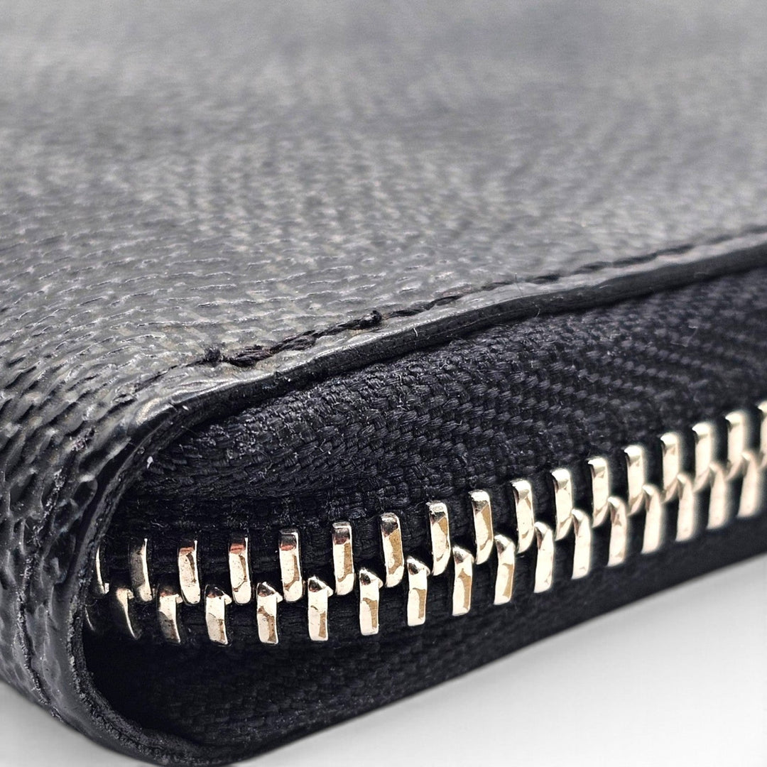 Louis Vuitton Damier Graphite Zippy Organizer Wallet Black Gray N00056