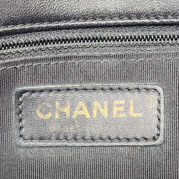 Chanel Pagoda Accordion Flap Bag - Quilted Patent Leather - Black