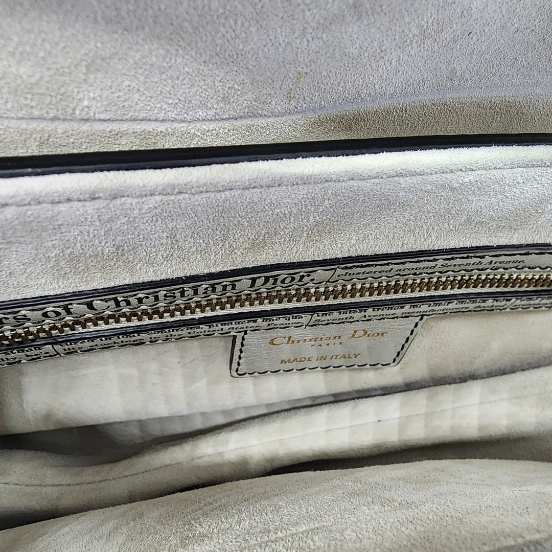 Christian Dior Saddle Bag Newspaper Print Limited Edition 2024 - White Black