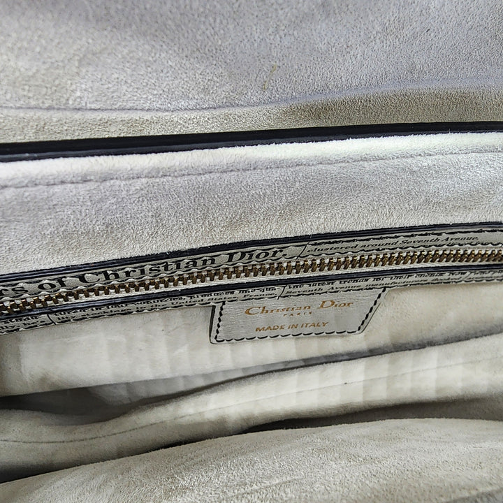 Christian Dior Saddle Bag Newspaper Print Limited Edition 2024 - White Black