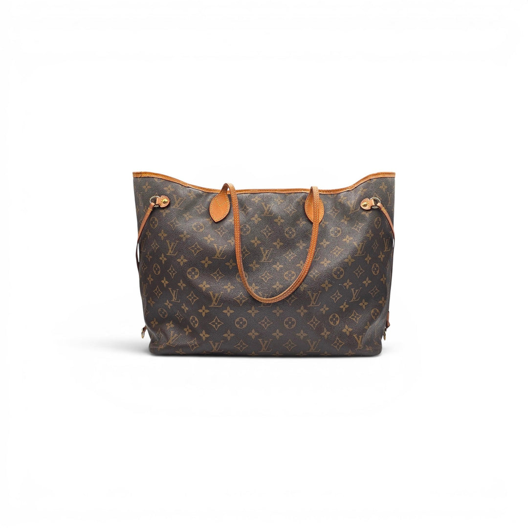 Louis Vuitton Neverfull MM Monogram Canvas Tote Bag Brown - Preowned
