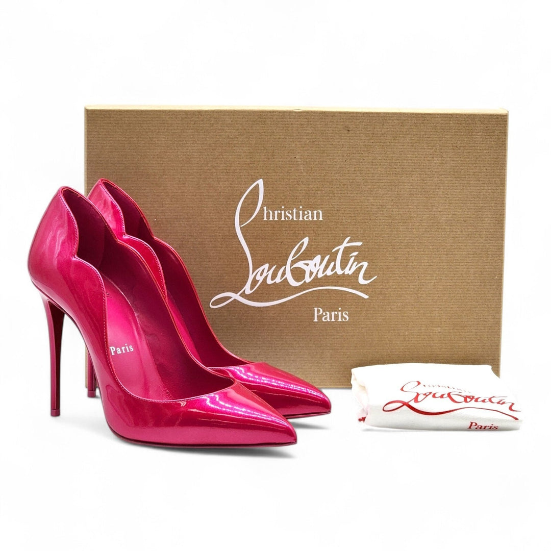 Christian Louboutin Hot Chick Patent Leather Pumps Hot Pink EU 37.5 US 7