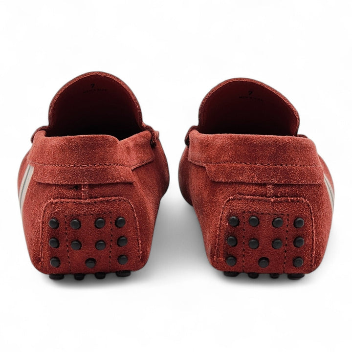 Tod’s for Ferrari Suede Gommino Driving Loafers Red UK 7 US 8