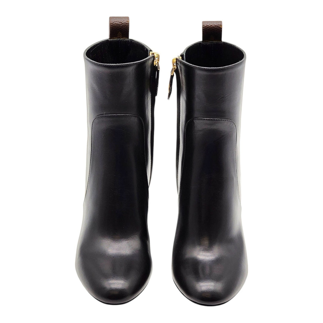 Louis Vuitton x Yayoi Kusama Ankle Leather Boots Black Monogram EU 35 US 5 - New
