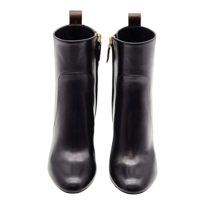 Louis Vuitton x Yayoi Kusama Ankle Leather Boots Black Monogram EU 35 US 5 - New