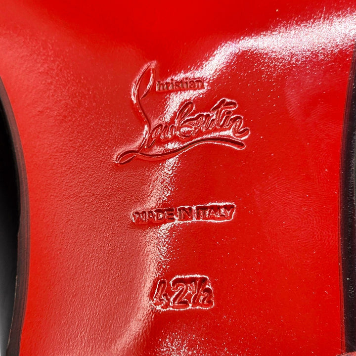 Christian Louboutin Leather Loafers with metal ornament Brown EU 42.5 US 9.5 NWB